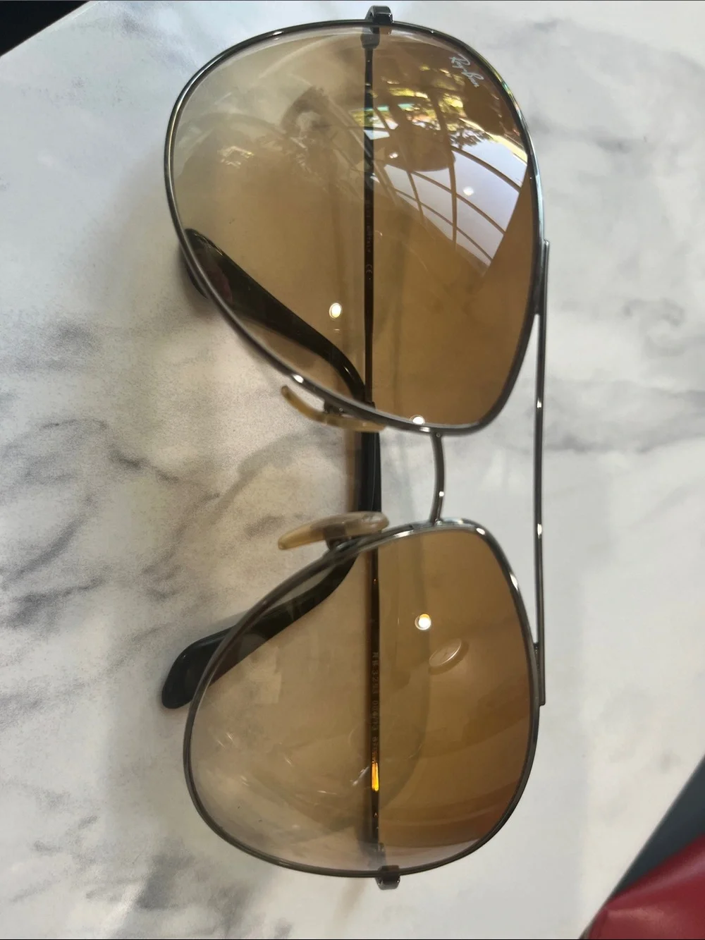 Ray-Ban Brown Gradient Aviator Sunglasses with Red Case - Picture 4 of 4